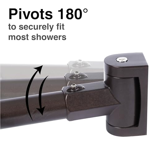 JS Jackson Supplies Double Curved Shower Rod, Metal Construction, Adjustable Between 44 to 70 Inches, Aluminum Rods and Zinc Mounting Hardware, Quality Modern Bathware, Oil Rubbed Bronze Finish - color: Oil Rubbed Bronze