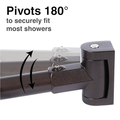 JS Jackson Supplies Double Curved Shower Rod, Metal Construction, Adjustable Between 44 to 70 Inches, Aluminum Rods and Zinc Mounting Hardware, Quality Modern Bathware, Oil Rubbed Bronze Finish - color: Oil Rubbed Bronze