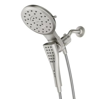 Moen 220C2EPSRN Verso Showerhead Combo, Magnetix, Brushed Nickel | Rain and handshower combo, Magnetix docking, Infiniti dial spray control, 60" hose, brushed nickel finish - color: Spot Resist Nickel
