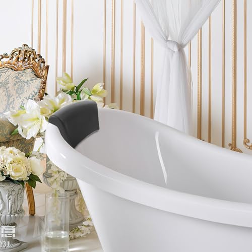 Non-Slip Bath Pillow with Neck Support, Tub Pillow for Bathtub, Anti-Slip Cushion with Suction Cups, Comfortable Spa Accessory for Relaxing Soaking Sessions