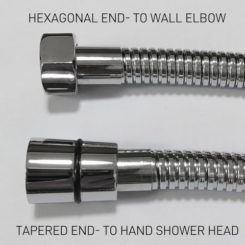 Flexible Shower Hose Stainless Steel Handheld Shower Head Attachment Hose, 69 Inch, Chrome - color: Chrome, size: 69-Inch
