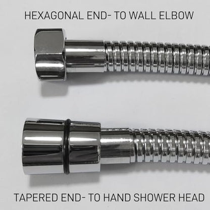 Flexible Shower Hose Stainless Steel Handheld Shower Head Attachment Hose, 69 Inch, Chrome - color: Chrome, size: 69-Inch