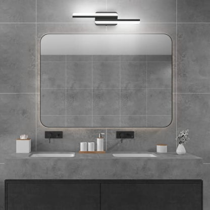 Ralbay Modern LED Black Vanity Light 24inch 24W Frosted Aluminum LED Matte Black Vanity Light for Bathroom Lighting Fixtures White Light 6000K - color: Black, size: 24 inch