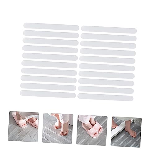 OUNONA 1set Non Slip Bathroom Skid Sticker Strips Self Adhesive Slip Stripes for Showers Bathtubs Stairs and Pools Easy Installation and Use 20pcs