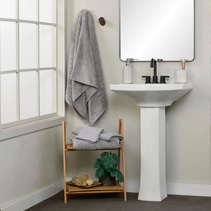 SKL Home CloudSoft Cotton Luxury Bath Towel for Bath & Gift, Gray - color: Gray, style: Bath Towel