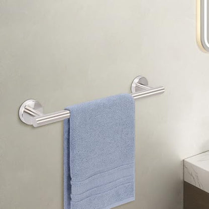 Livabber Bath Towel Bar, 304 Stainless Steel Towel Rack, Heavy Duty Towel Holder Wall Mounted for Bathroom/Kitchen, Usable Hanging Length-9.3 Inch, Total Length-12 Inch (Brushed Nickel) - color: Brushed Nickel, size: 12 Inch