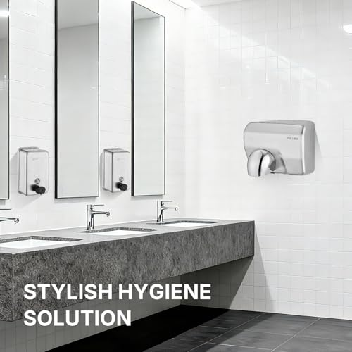 Pollock Commercial Soap Dispenser Wall Mounted 37oz,SUS304 Stainless Steel | Hand Soap Dsipenser Rust-Proof Leak Free 1100ML,Manual Liquid Pump Soap Dispenser for Bathroom Kitchen Office - color: Blk-1618-1100