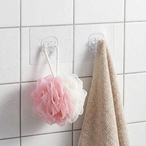 cobee 8Pcs Shower Caddy Adhesive, Shower Caddy Hooks, Showers Caddies Adhe sive Replacement Showering Shelf Adhesive, Show ers Caddies Hanger No Drilling Showers Kitchen Accessories