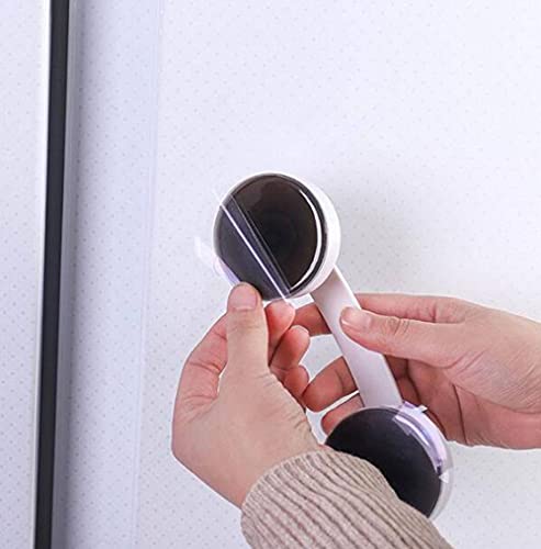 WANLIAN Powerful Suction Cup Glass Mirror Door Handle, Refrigerator Drawer Bathroom Suction Cup Wall handrail, Bathtub Shower Handle Kitchen Drawer Cabinet Handle Suction Cup (White) | Can be used for glass sliding doors, refrigerator doors, kitchen drawe