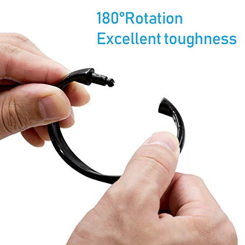 Black Shower Curtain Hooks Rings, 12 Pcs Circular Plastic Shower Curtain Rings for Bathroom, Plastic Shower Curtain Hooks for Shower Curtain Rod, Black Shower Hooks Rings for Shower Curtain - color: Black