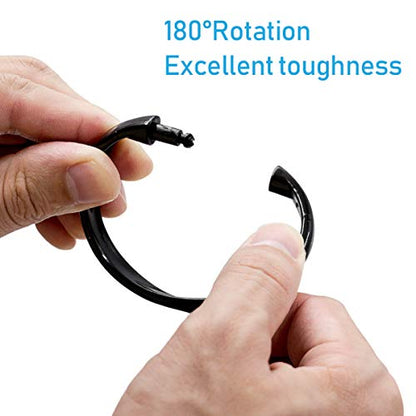 Black Shower Curtain Hooks Rings, 12 Pcs Circular Plastic Shower Curtain Rings for Bathroom, Plastic Shower Curtain Hooks for Shower Curtain Rod, Black Shower Hooks Rings for Shower Curtain - color: Black