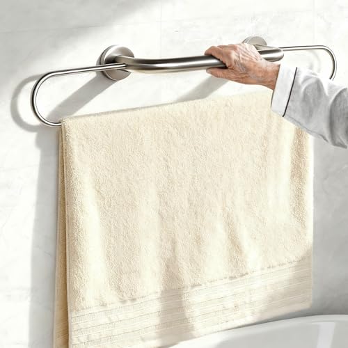 FSA Eligible, Grab Bar for Bathroom with Towel Holder, 31" Towel Rack Wall Mounted, 16" Grab Bars with Towel Rack, Safety Bar for Shower, Grab Bars for Elderly for Wall, Stainless Steel Towel Racks - style: 31 inch wide upgrade