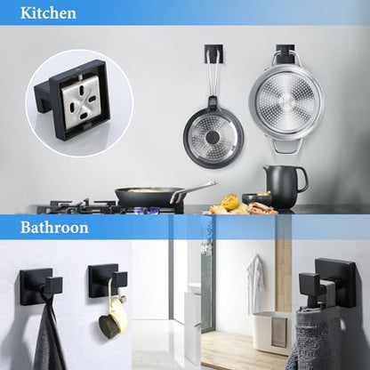 6-Piece Black Bathroom Hardware Set 23.6 Inch Towel Bar Set Double Towel Bar Towel Ring Coat Hook and Toilet Paper Holder with Shelf Wall Mounted Stainless Steel Bathroom Accessories Set - color: 6-piece Black