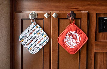 Camco Life is Better at The Campsite Over-The-Cabinet Hooks | Convenient to Use and Fits 3/4-inch Thick Cabinet Doors | Made of Stainless Steel | 2-Pack (53382), Silver, Small - size: Small