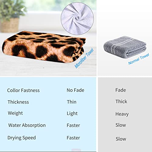 LIVILAN Oversized Leopard Beach Towel Cheetah Blanket for Women Girls, Thin Lightweight Microfiber Sand Free Quick Dry Towel, 30”X60” Pool Bath Yoga Shower Cheetah Gifts - color: Yellow Leopard Beach Towel, size: 60.00" x 30.00"