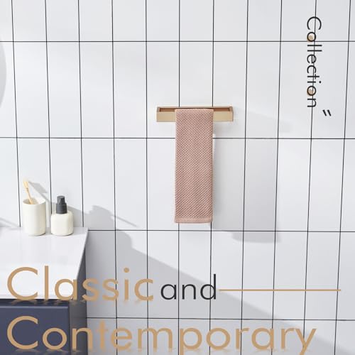 KOKOSIRI Towel Ring for Bathroom Hand Towel Holder 9 Inch Towel Hanger Rack Champagne Bronze Stainless Steel Wall Mount, 1 Pack B4008CPG-L9 - color: Champagne Bronze, size: 1 Pack