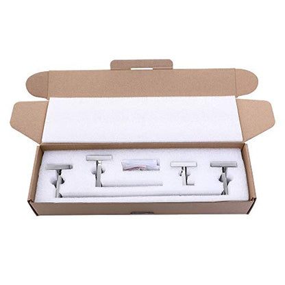 TASTOS 3-Piece Chrome Bathroom Hardware Accessory Set, Premium Stainless Steel Robe Hook Toilet Paper Holder 16-Inch Towel Bar Set Wall Mounted Square Style, Polished Finish (Silver) - color: Polished
