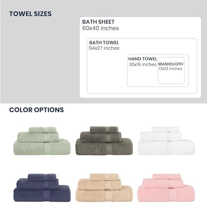 Supreme Terry 2-Piece Bath Towel Set, Hotel & Spa Quality, Plush and Absorbent 100% Turkish Cotton Towels, Quick Dry-Pink - color: Pink, size: Bath Towel Set