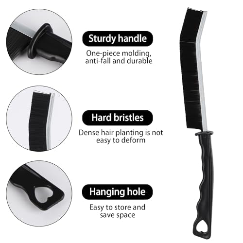 12Pcs Hard Bristle Crevice Cleaning Brush, Grout Cleaner Brush, Multifunctional Gap Cleaning Tool for Household Use, Bathroom, Kitchen, Window,Toilet