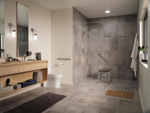 Moen Genta LX Brushed Nickel One-Handle Modern Bathroom Sink Faucet with Optional Deckplate and Low-Arc Spout for Bath Countertop, 6702BN | Single-hole faucet, Optional deckplate, Low arc spout, Brushed nickel finish, Bathroom sink faucet - color: Brushed