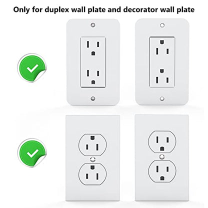 WALI Outlet Shelf Wall Holder, Bathroom Shelf up to 10lbs Standard Vertical Duplex Wall Organizer for Smart Home Decor Space Saving Power Tools, Toothbrush (OLS001-W), 1 Pack, White - size: Small