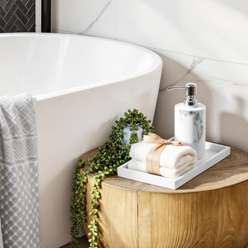 Luxspire Soap Dispenser, Cylinder-Shaped Soap Bottles, Gravel White, 2pack | 320ml Premium resin, modern cylindrical design easy clean pump, 2 bottles, multi-purpose liquid storage - color: Gravel White+gravel White