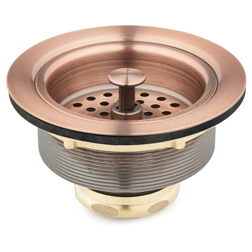 Signature Hardware 482757 4-1/2" Basket Strainer with Tailpiece - color: Satin Copper