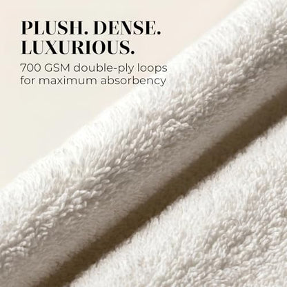 Organic Cotton Wash Cloths, Plush Feather-Touch, 12 Pack – White | Plush feather-touch quick-drying wash cloths, GOTS & Oeko-TEX, premium soft, absorbent, small hand & face towels, wash rags - color: White