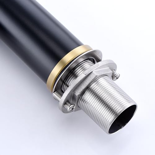 SUMERAIN Modern 304 Stainless Steel Bathroom Faucet Lead-Free Vanity Sink Faucet Black&Gold Single Handle Washbasin Faucet | Lead-Free, Single Handle, Unique Flow Pattern, Water-saving, Easy DIY Install - color: Black and Gold