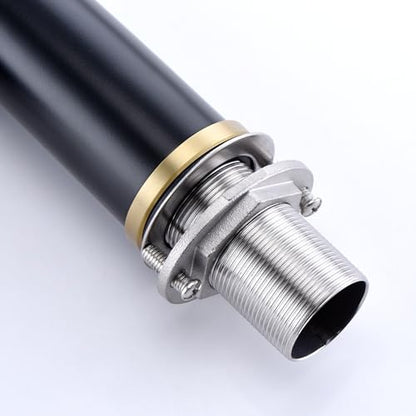 SUMERAIN Modern 304 Stainless Steel Bathroom Faucet Lead-Free Vanity Sink Faucet Black&Gold Single Handle Washbasin Faucet | Lead-Free, Single Handle, Unique Flow Pattern, Water-saving, Easy DIY Install - color: Black and Gold