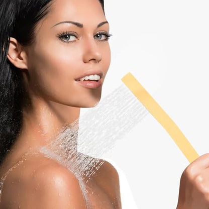 Handheld Shower Head，High Pressure Brushed Gold Shower Head,Water Saving Detachable Shower Wand with Solid Brass Body and 5 ft Flexible Hose, Easy to Clean and Durable - color: Brushed Gold