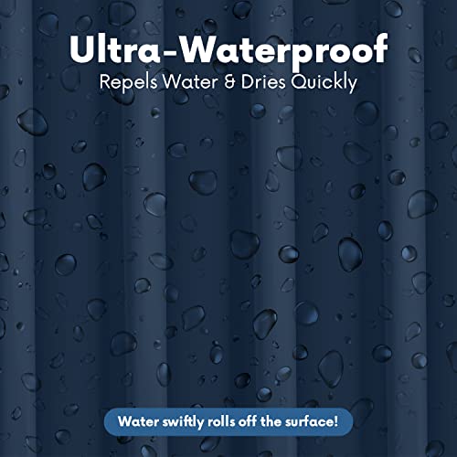 No Smell Shower Curtain Liner 72x72 Navy - PEVA Plastic Shower Curtain for Bathroom, PVC-Free Waterproof Navy Blue Shower Liner with Metal Grommets and Magnet-Weighted Bottom Hem - Washable Liner - color: Navy