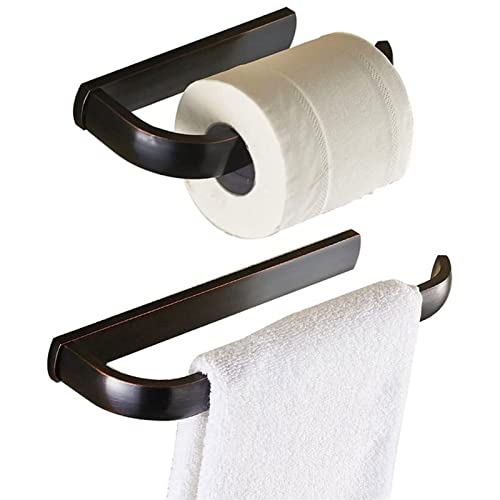 BigBig Home Bronze Toilet Paper Holder, Oil Rubbed Towel Holder Bathroom Towel Ring Rustic Tissue Roll Holder Farmhouse Paper Towel Holder Wall Mount - color: Oil Rubbed Bronze