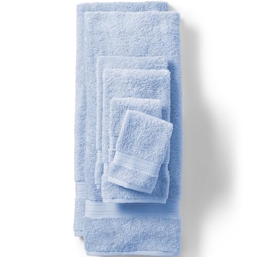 Lands' End Supima Cotton 6 Piece Bath Towel Set Towel Set, 6 Piece Light Sea Blue - color: Light Sea Blue, size: Towel Set, 6 Piece
