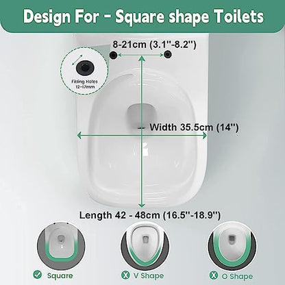 Toilet Seat - Soft Close Quick Release for Easy Cleaning, Top Fix Installation with Adjustable Hinges - Ideal for Bathroom Upgrade - size: 05b