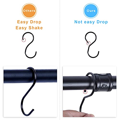 Industrial Black Pipe Towel Bar, 33.4 Inch Long Bath Towel Rack, Wall Mounted Heavy Duty Thicken Bathroom Hardware Towel Holder Organizer, Rustic Towel Rails - size: 33.4 inches