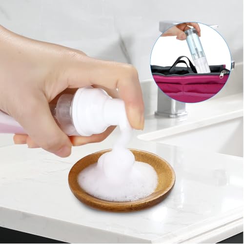 35 Pack 2 oz Foam Pump Bottles, Refillable Soap Dispenser, Daily Use | Clear foam pump bottle for diluted liquid soap, facial cleanser, body wash, shampoo, bathroom, kitchen, vanity and travel use - color: Clear
