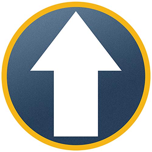 EVQ Arrow Floor Sticker 10 x 5 Inch Self-Adhesive Vinyl Decal 10 PCS | Non-Slip Removable Waterproof Reusable Large Directional Commercial Grade Arrow Floor Sign for Concrete Warehouse Office - color: 10" Diameter