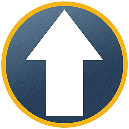 EVQ Arrow Floor Sticker 10 x 5 Inch Self-Adhesive Vinyl Decal 10 PCS | Non-Slip Removable Waterproof Reusable Large Directional Commercial Grade Arrow Floor Sign for Concrete Warehouse Office - color: 10" Diameter
