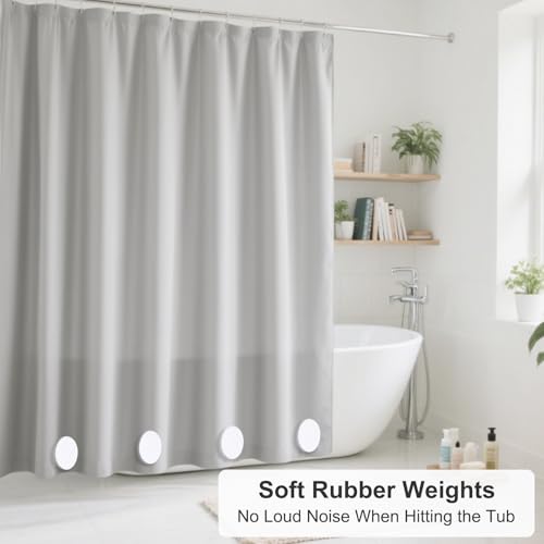 Magnetic Shower Curtain Weights, Rubber Coated Shower Liner Weights | Heavy-duty magnetic weights keep shower liners in place, soft rubber coating that helps prevent rust, scratches and noise
