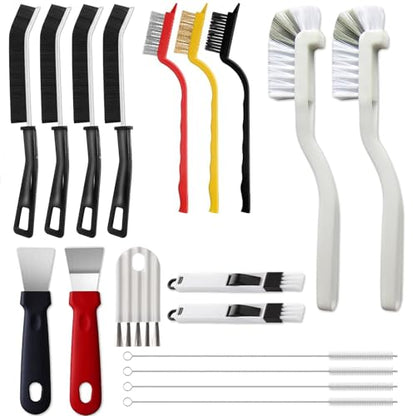 18Pcs Crevice Cleaning Brush Set, V Shape Grout Cleaner Brush for Deep Cleaning Gap, Hard Bristle Scrub Brushes Tools, Cleaning Supplies for Household Use, Bathroom, Kitchen, Toilet, Window