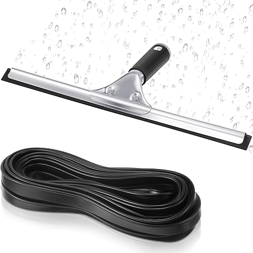 Frienda 50ft Squeegee Rubber Replacement Windows Silicone Blade Black Squeegee Cut to Size Scrubber Refill Head Bulk for Glass Shower Doors Floor Kitchen Car Cleaning