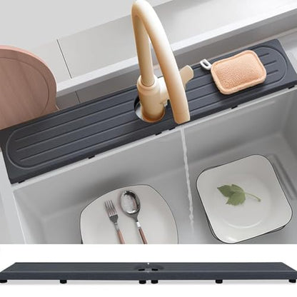 Diatomite Super Absorbent Kitchen Bath Mat Fast Drying Nonslip Pad for Sinks Waterproof Countertop Absorber - color: White