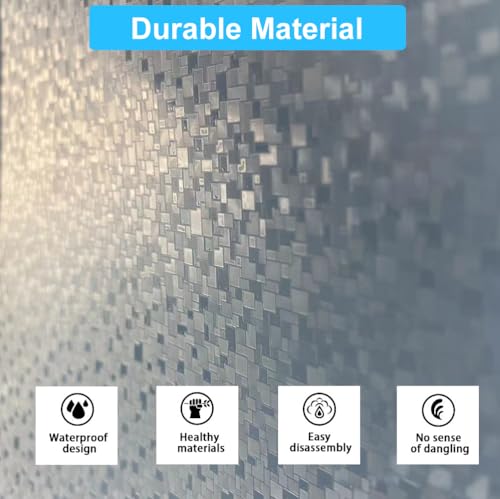 SUJAYU Shower Curtain Liner with 12 Plastic Hooks, 72x72 Inch Plastic Shower Curtain Liner for Shower Stall & Bathtubs, Bathroom Curtains Shower Curtain and Liner Set (Clear Grid)