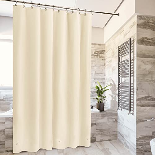 Barossa Design Beige Shower Curtain Liner Standard Size | Premium PEVA, BPA & PVC Free, No Chemical Smell, Metal Grommets, Lightweight Shower Curtain with 3 Magnets for Bathroom - color: Beige, size: 72"W x 72"L (Pack of 1)