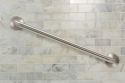 Moen Home Care Bathroom Safety 32 Inch Stainless Steel Handicap Grab Bar for Bathtub and Shower, Elderly Assistance Product with Concealed Screws, 8732 - color: Stainless, size: 32 Inch