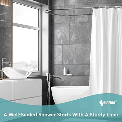 BigFoot Clear Shower Curtain - 72x72 Odorless Plastic with Magnets, Washable Long Bathroom Curtain - Premium PEVA Waterproof Bath Curtain, Rust-Proof Bathroom Essentials - color: 1a Peva Clear Premium, size: 72"W x 72"L (Pack of 1)