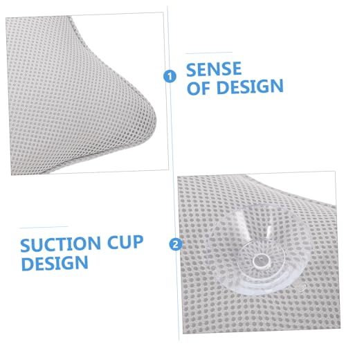 Pillow Bathtub Sturdy Material Strong Grip Suction Cups Grey Bath Pillow