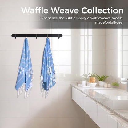cabanana Hand Towels for Bathroom - 2-Pack,20x30 Inch-100% Cotton,Turkish Bathroom Hand Towels,Super Absorbent & Quick-Dry Soft for Bath, Kitchen, Spa, Face, Hair, Dishcloth (Blue) - color: Blue 20x30