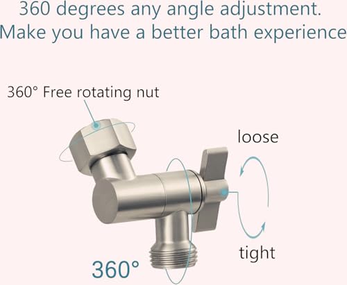 metal shower head elbow adapter, adjustable shower head extension adapter, shower arm extension, wall mounted (BN brushed nickel) - color: BN wire drawing